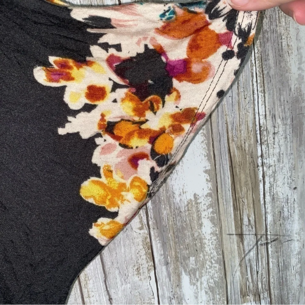 Maurices Grey Floral Open Shoulder Blouse - Picture 4 of 5